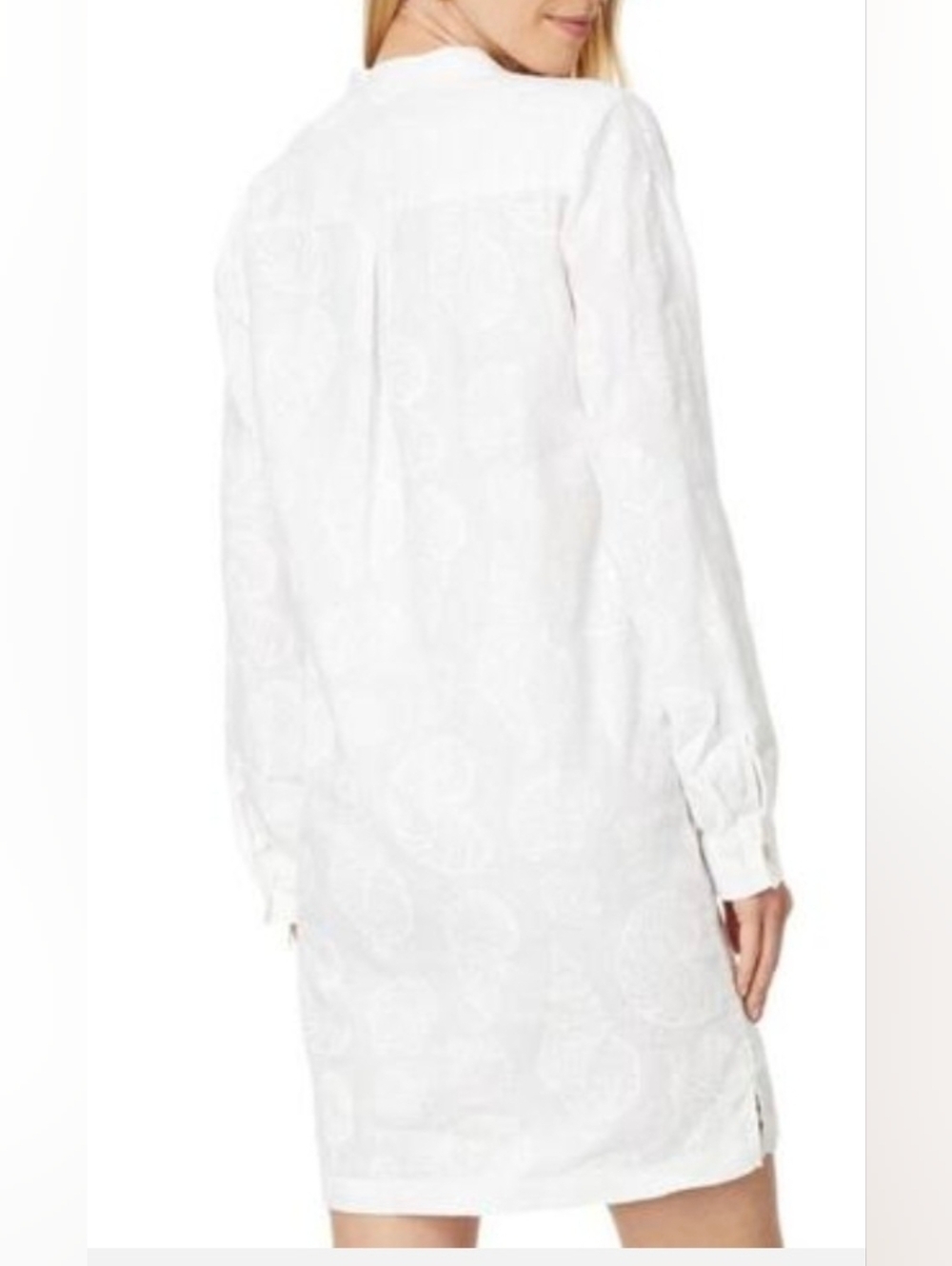 Lilly Pulitzer Rhoda Linen Dress Popover Tunic Resort White Shells Size 12 - Picture 2 of 10